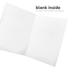 Blank white greeting card with envelope shown open at an angle, ready for personalized handwritten message