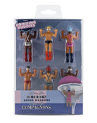 Drinking Buddies Après Ski themed drink markers set of 6 figural party companions in clear plastic package